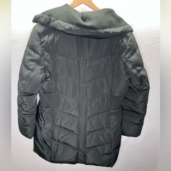 Cole Haan Signature Down feather Parka Puffer Coat Womens L Black Winter Warm - Picture 6 of 6